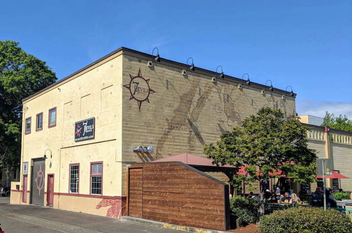 7 Devils Brewing Company exterior in Coos Bay, Oregon