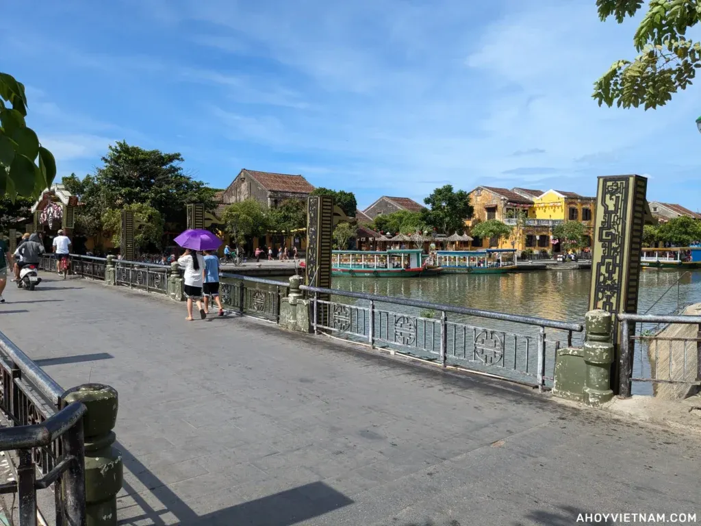 A bridge over the Thu Bon River in Hoi An Ancient Town.