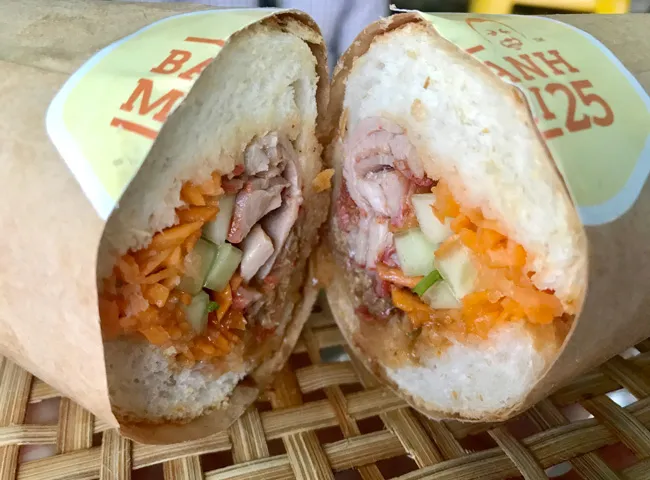 A classic Bánh Mì sandwich, a fusion Hanoi Specialty Food