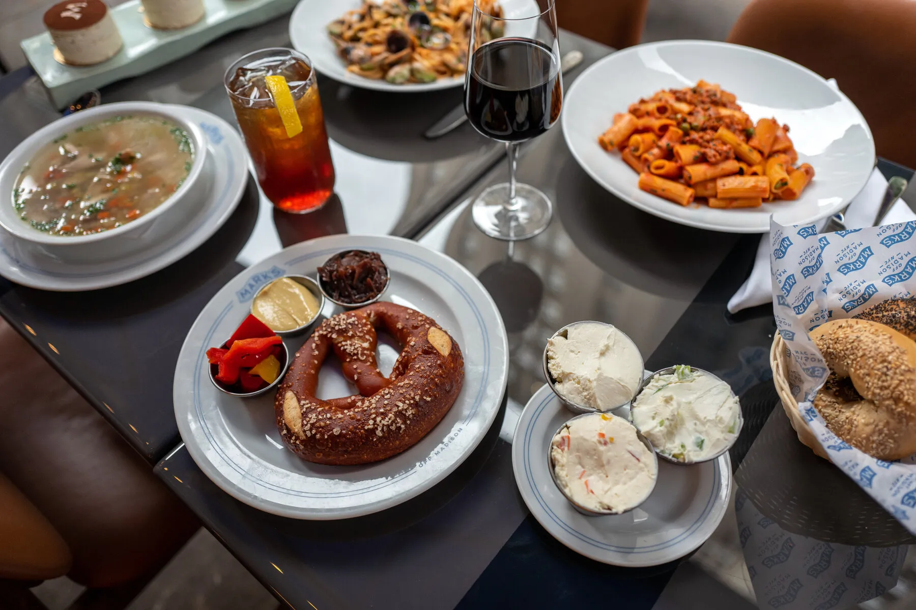 A comfort food dish from Mark's Off Madison, possibly a sandwich or diner staple.