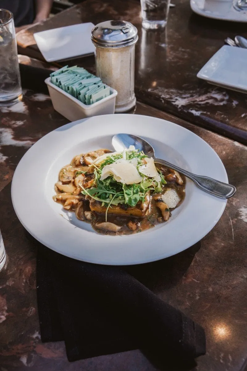 A delicious dish from Roux, showcasing the restaurant's European-inspired culinary style and presentation.