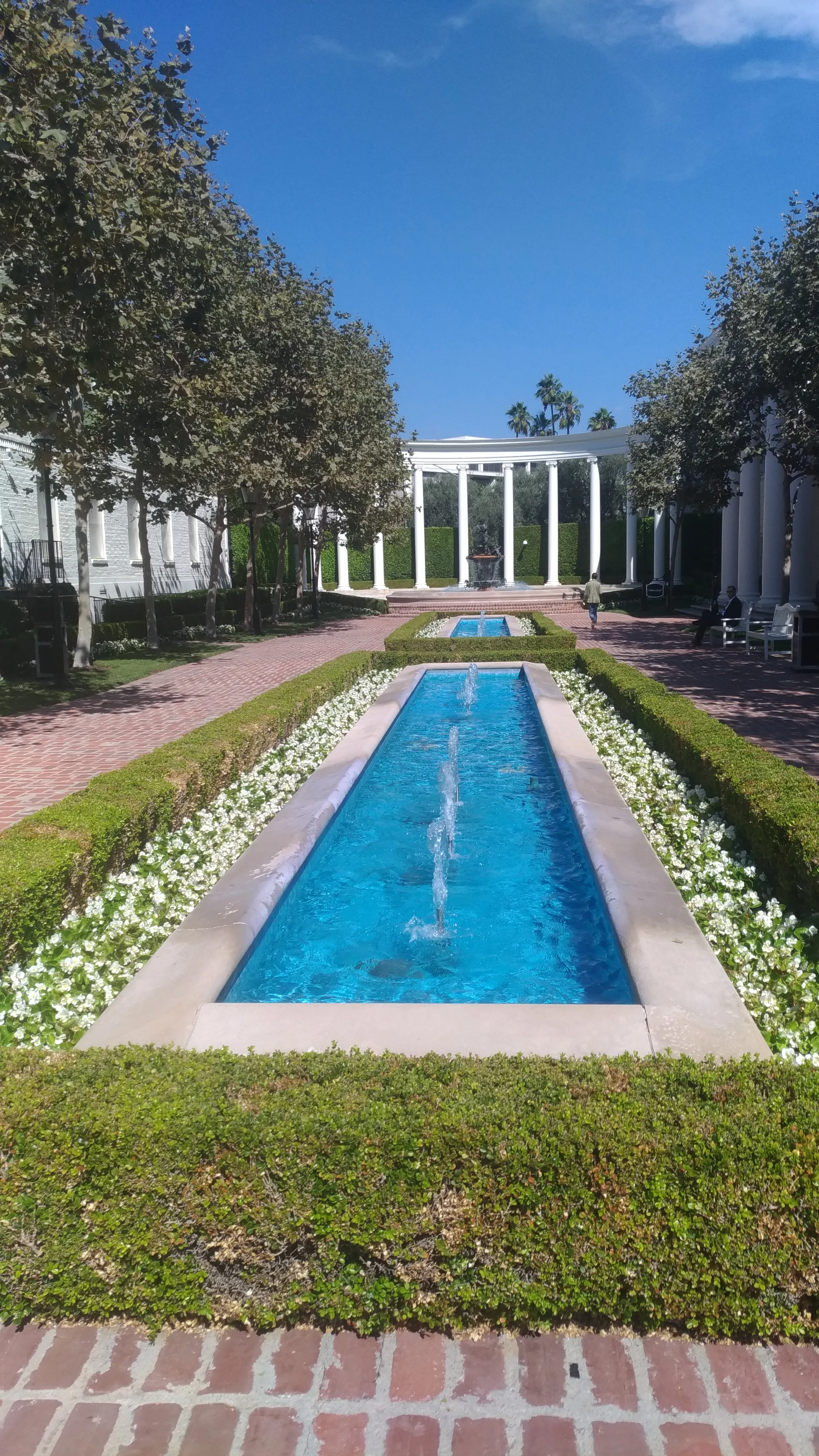 A glimpse of Beverly Hills luxury along the street