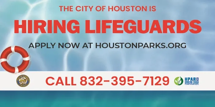 A Houston city park pool hinting at summer fun and outdoor activities available in Houston.