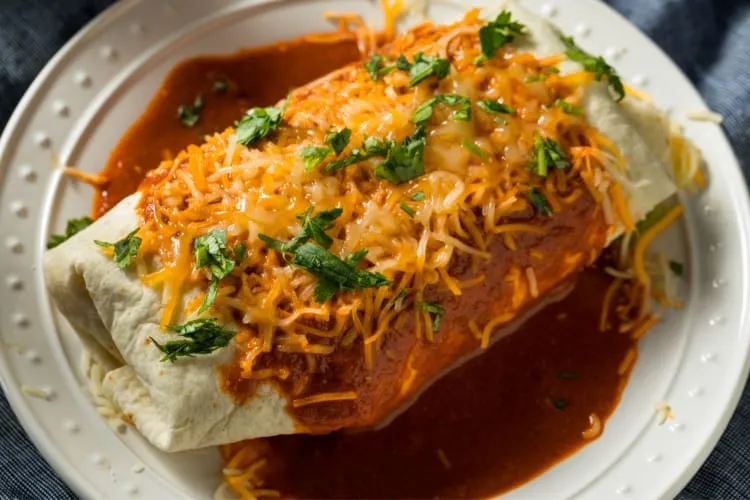A large Hollenbeck burrito from El Tepeyac Cafe.