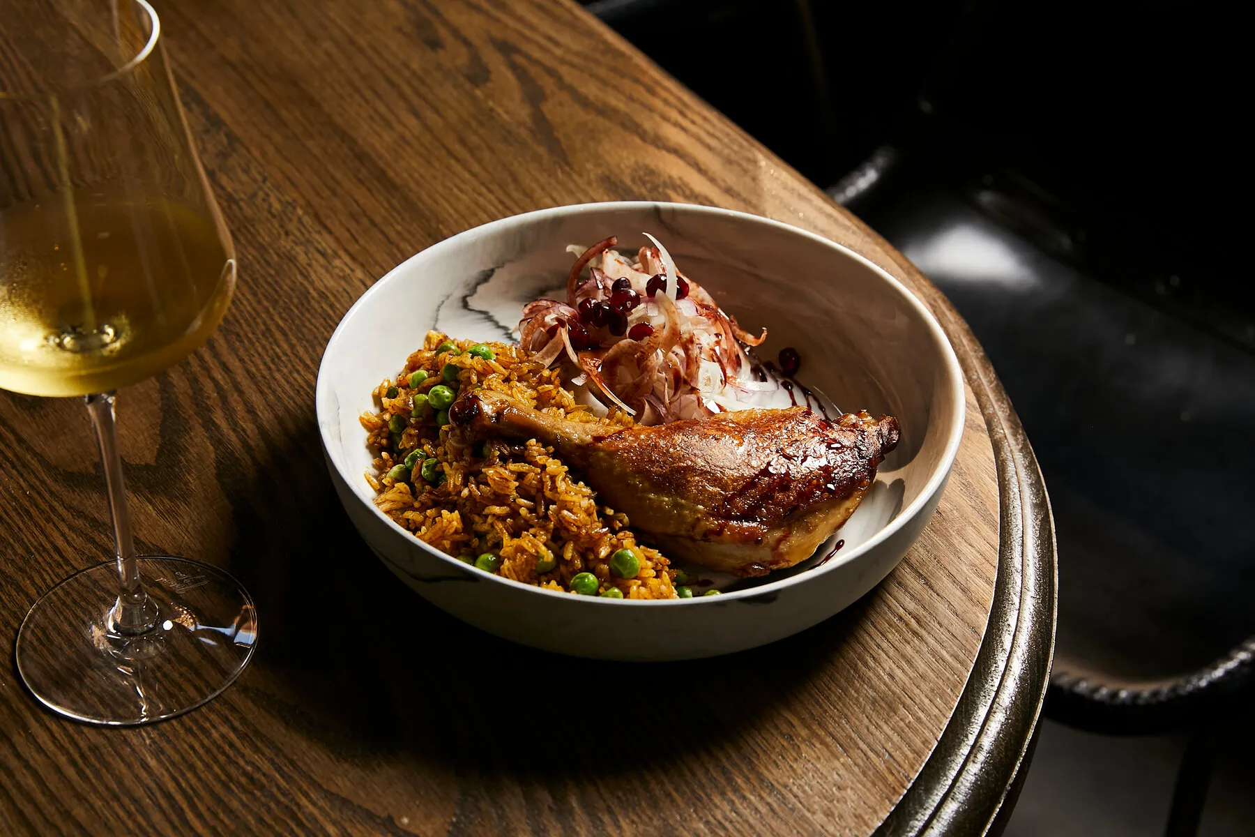 A selection of colorful Peruvian dishes from Contento, presented on a table.