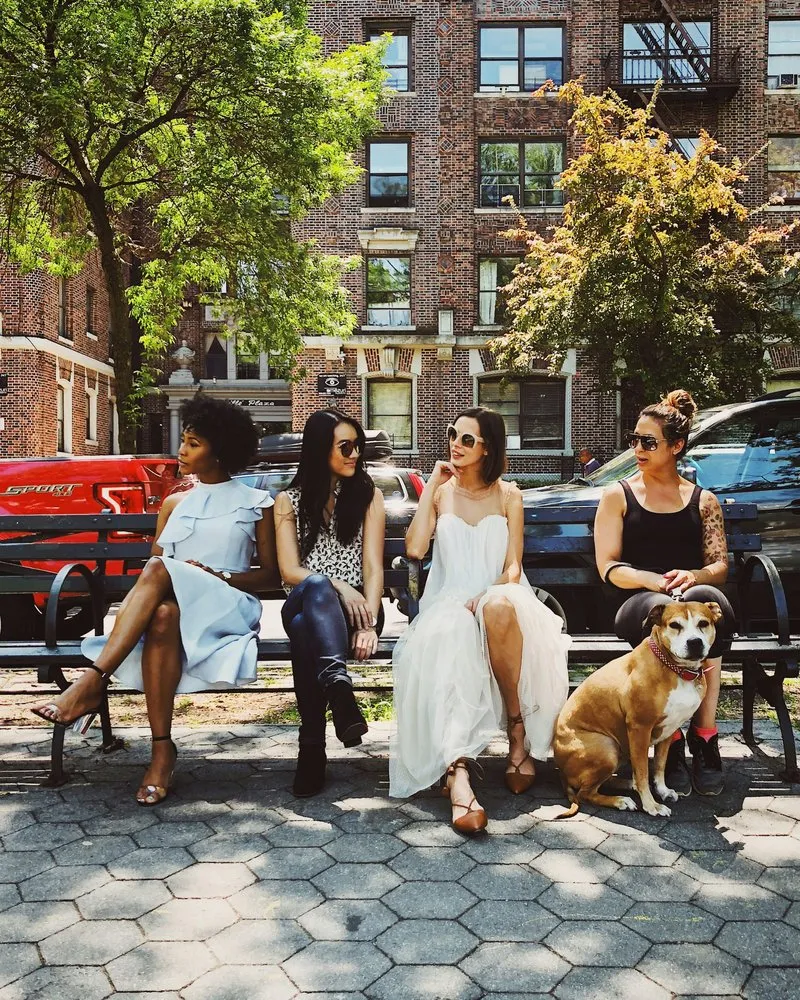 A vibrant street scene in New York City, reflecting the city's influence on culture and design, part of the famous things in new york.