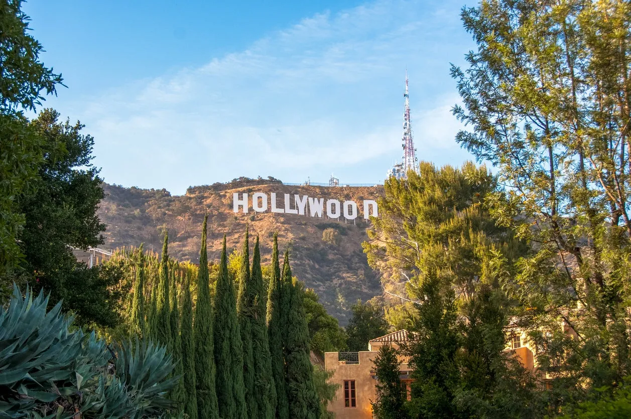A view of the famous Hollywood sign