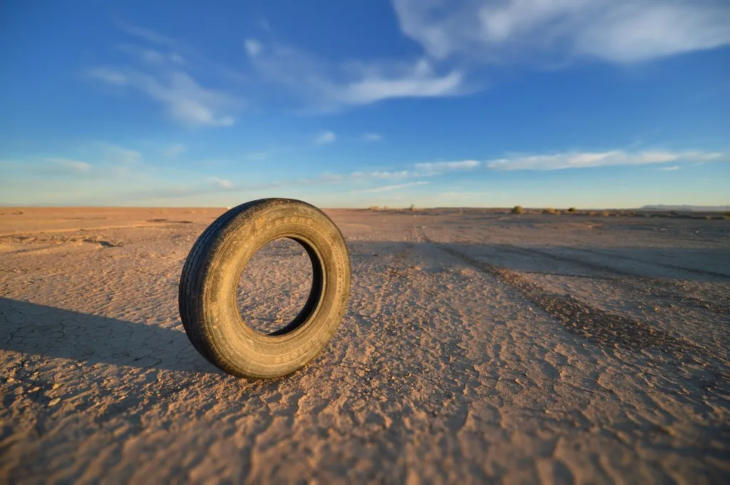 An interesting tire sculpture found near the Salton Sea, a focus point for quirky photography