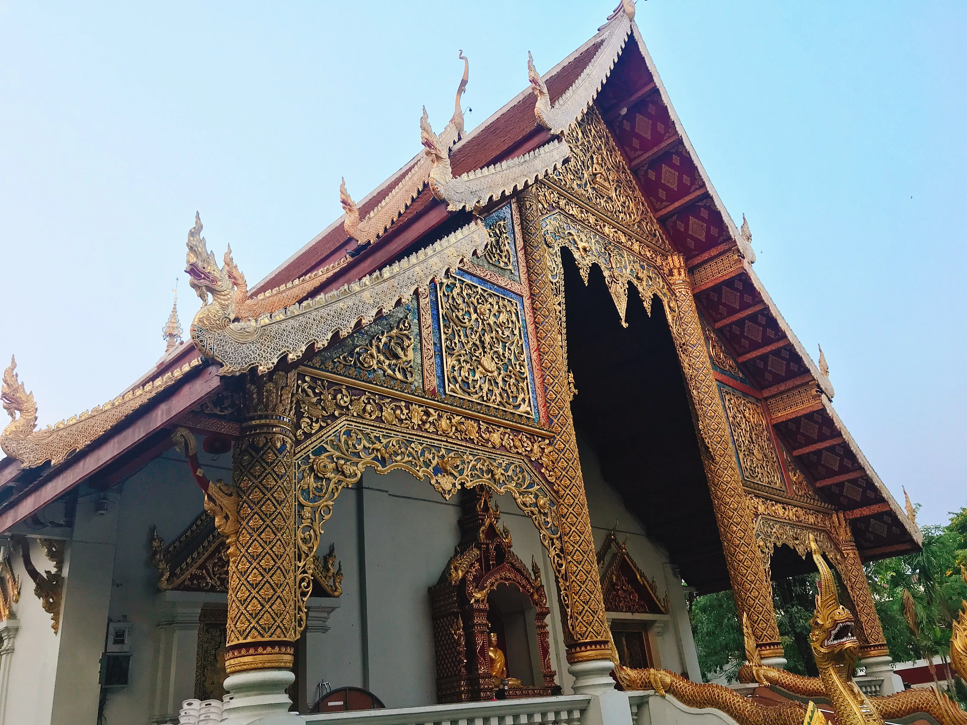 Ancient temples nestled within the city of Chiang Mai, Thailand