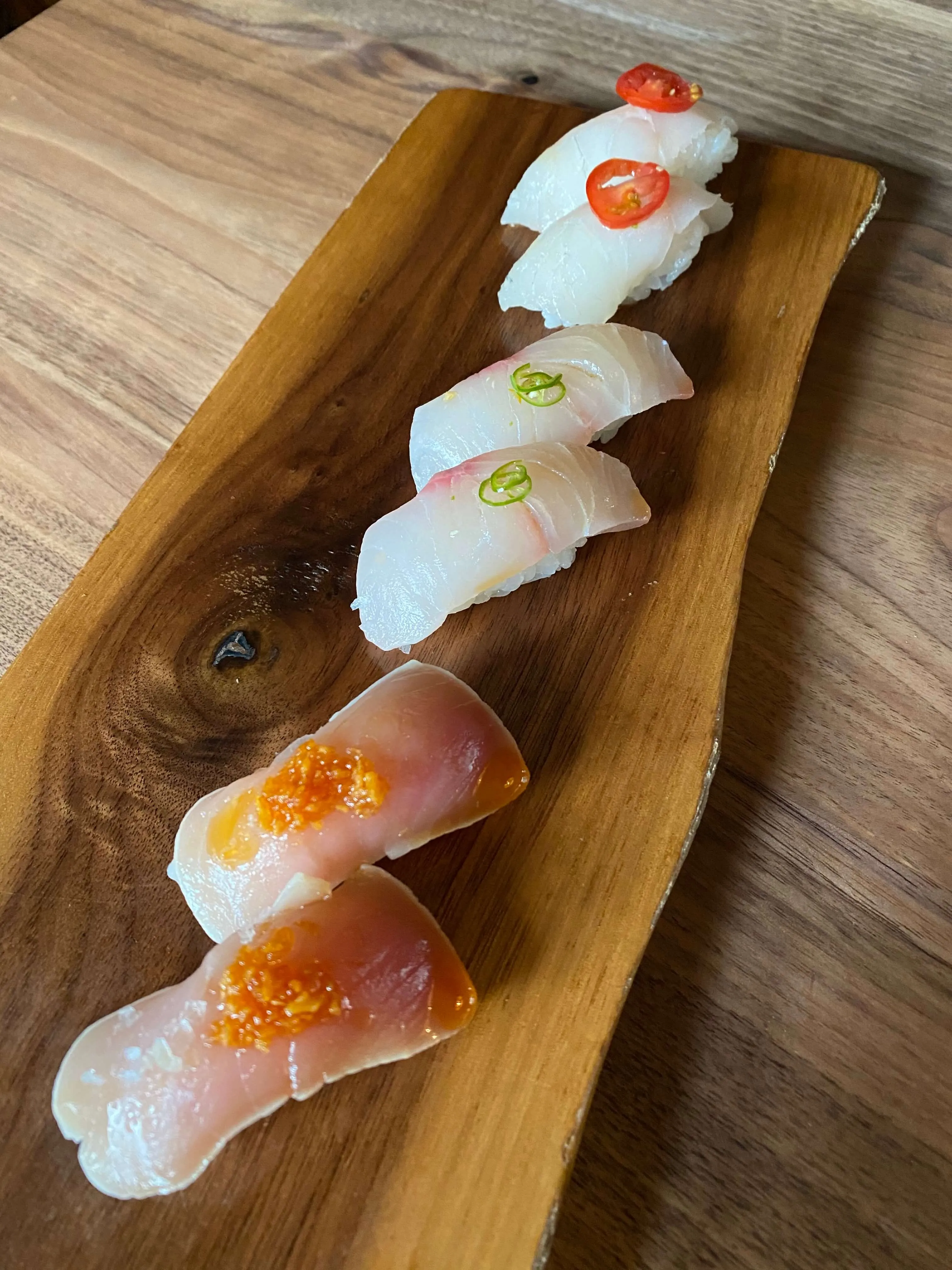 Another selection of unique sushi and cooked dishes from Uchi Austin