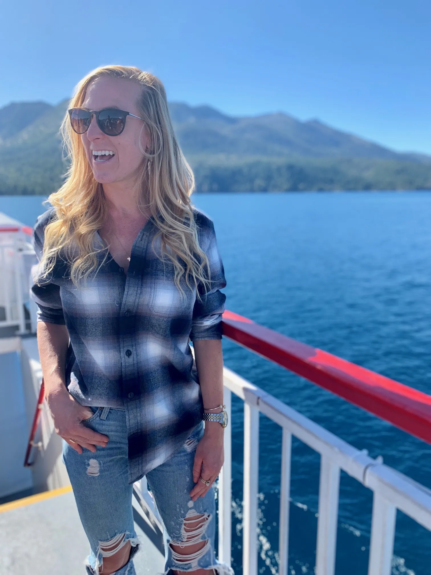 Another view of the large Dixie boat on Lake Tahoe