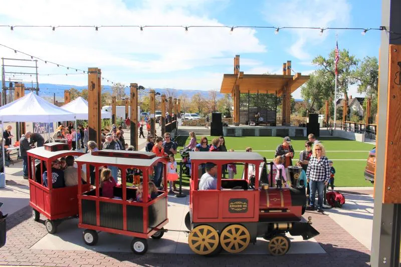 Attendees enjoying Fall Fest at David Street Station