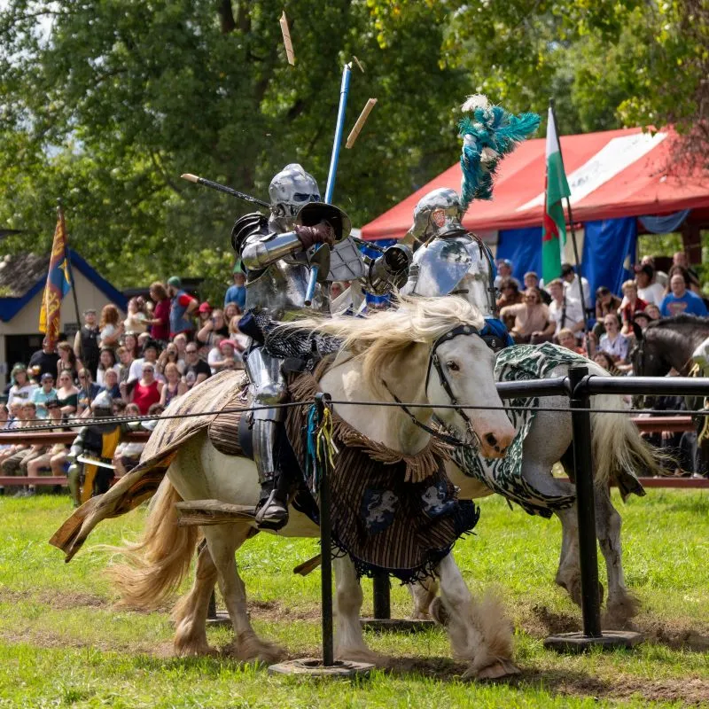 Attendees in costume at the Michigan Renaissance Festival