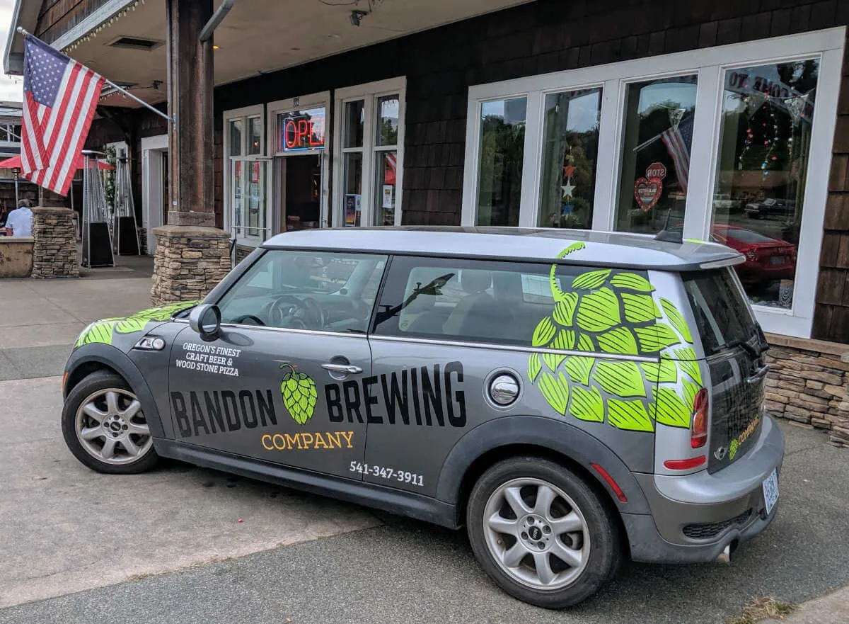 Bandon Brewing car
