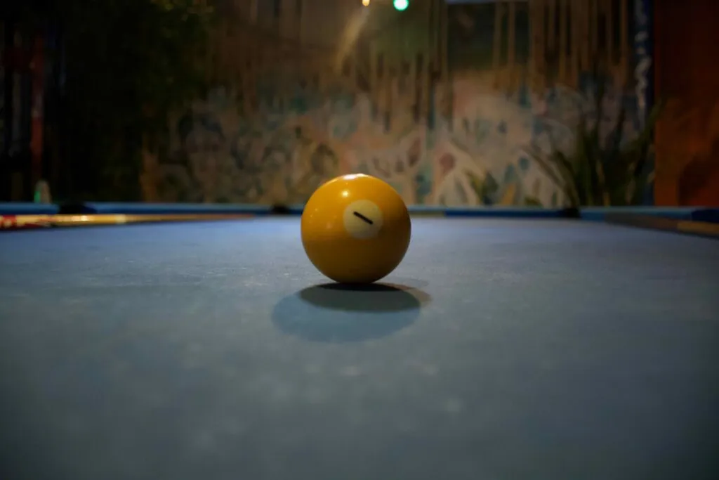 Billiard ball at Heaven Bar pool table