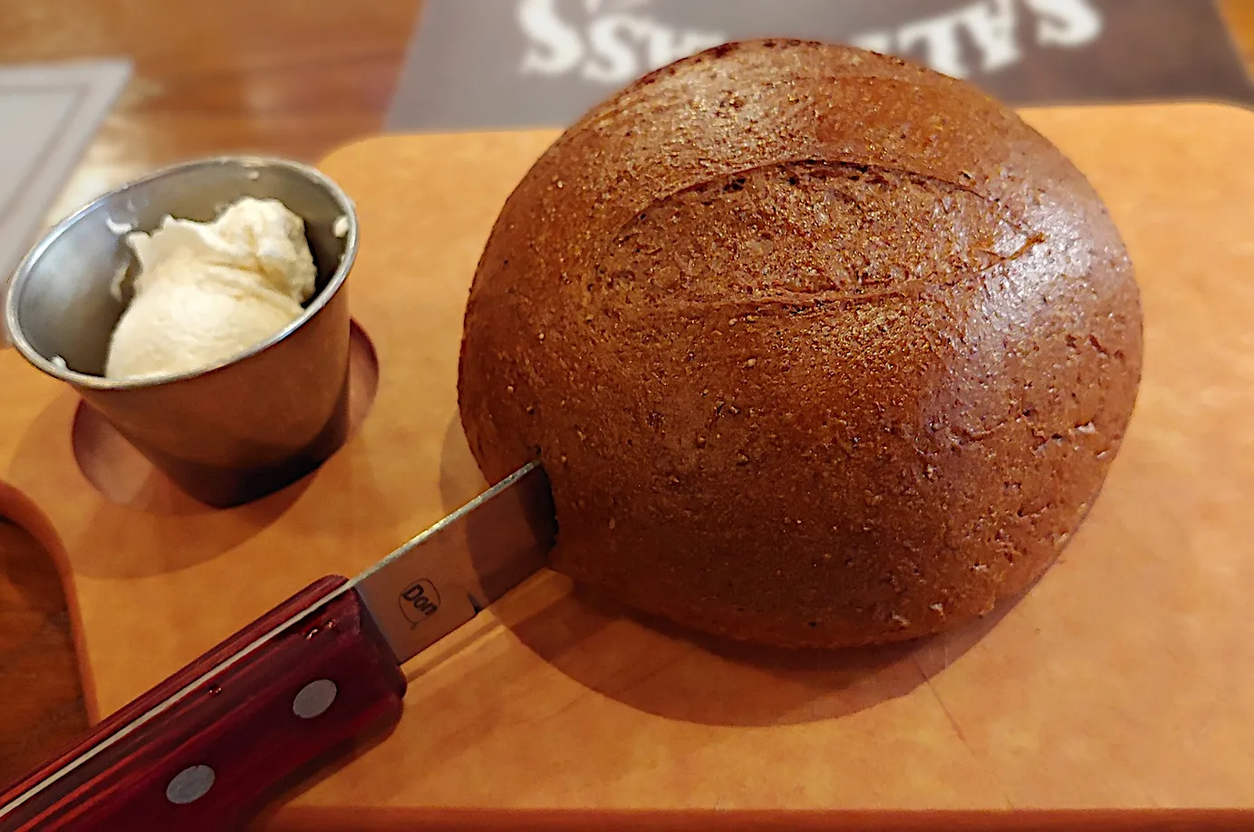 Bread served at Saltgrass, a common start when deciding what to eat in san antonio texas