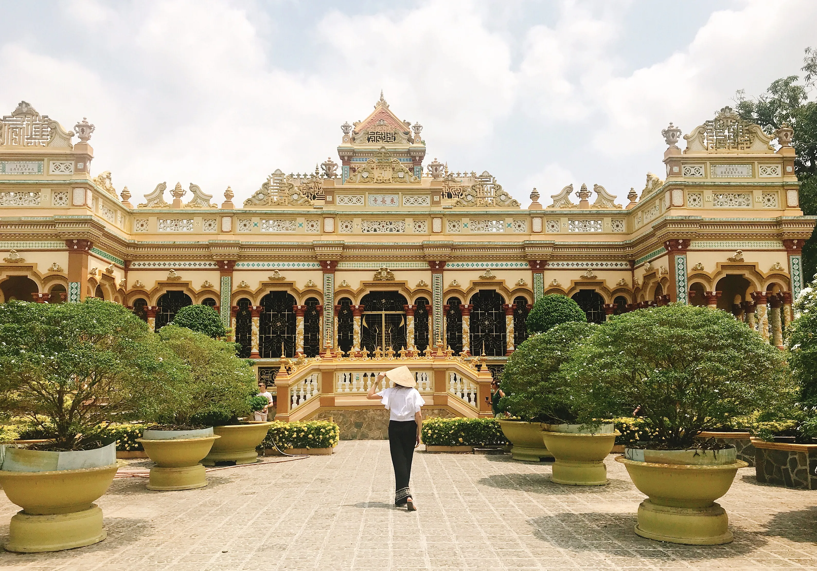 Buddhist pagoda visited during the Mekong Delta tour in Vietnam