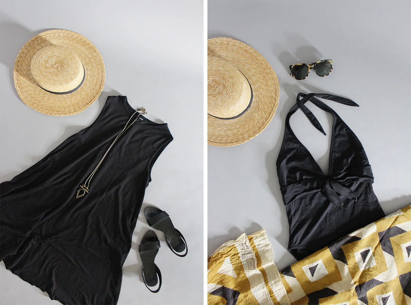Casual outfit with black pants and top for brunch
