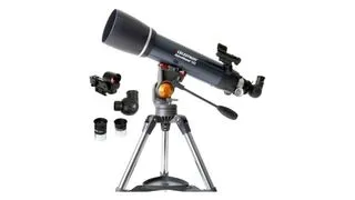 Celestron AstroMaster 102AZ refractor telescope and accessories