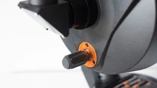 Celestron NexStar 8SE motorized amateur astronomy telescope review photo showing the focus knob