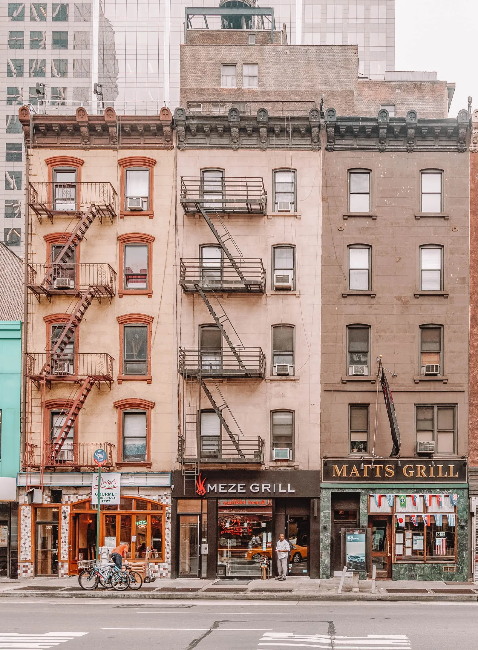 Classic yellow taxi on a street in Manhattan