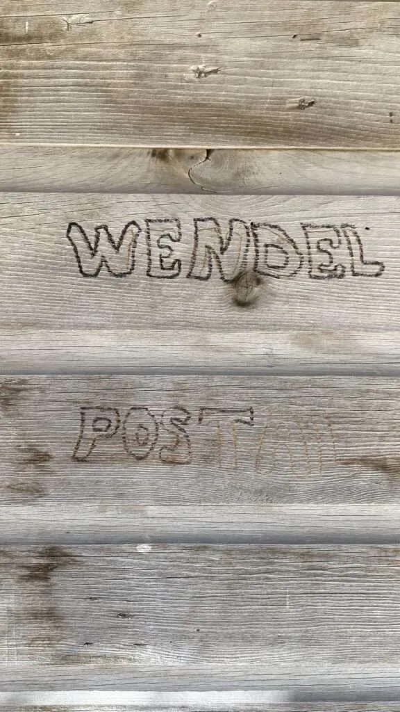 Close-up of graffiti on abandoned wall in Wendel
