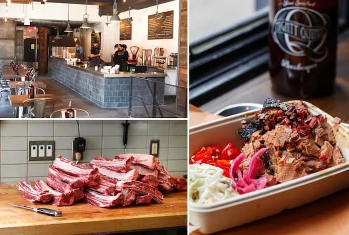 Close up of tender barbecue ribs - must try food when visiting new place in New York