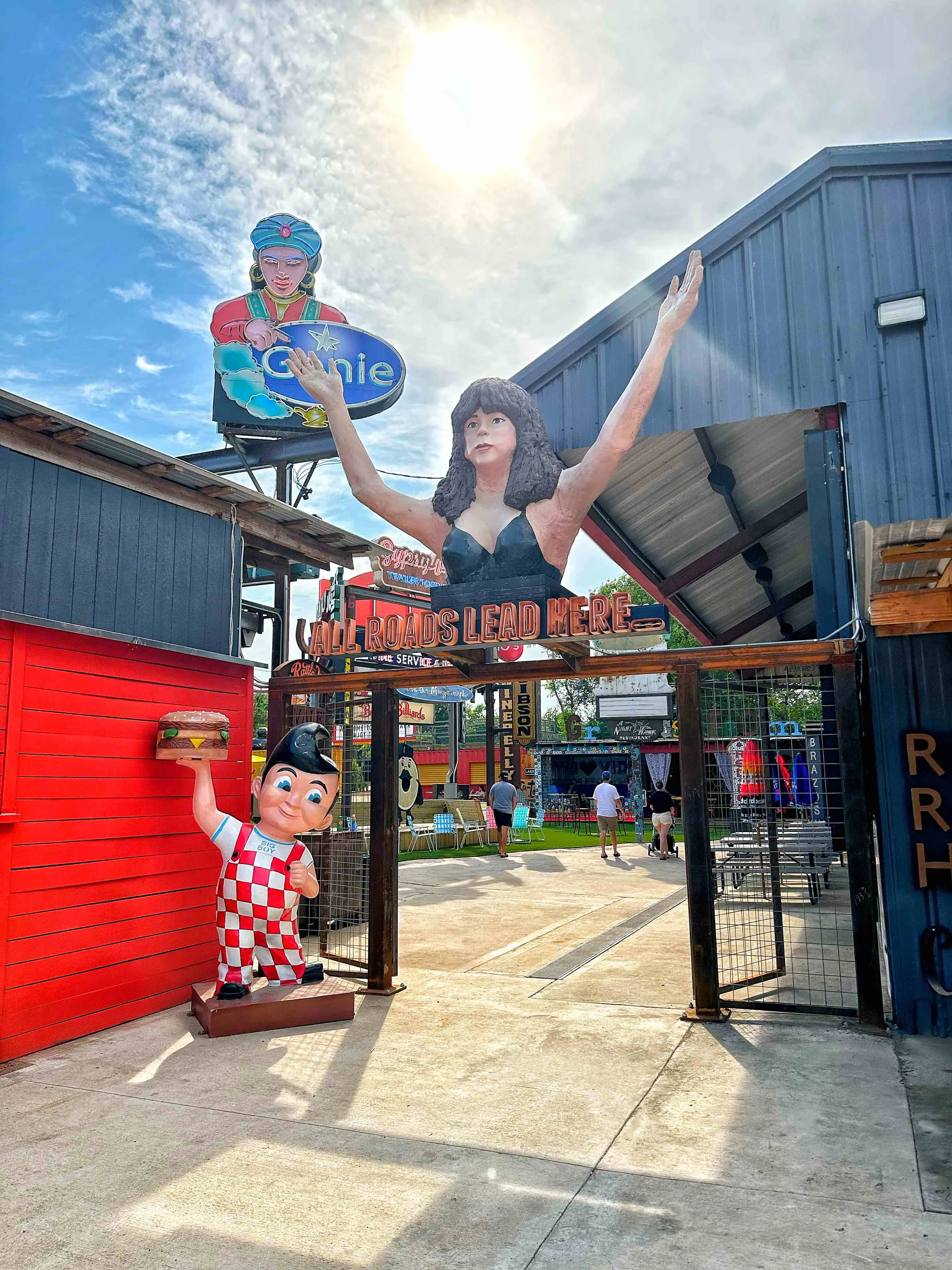 Collection of vintage neon signs displayed at Sign Bar in Austin