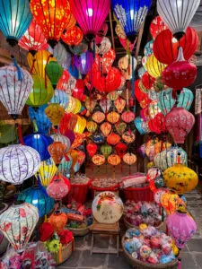 Colorful Hoi An lanterns hanging in the Old Town