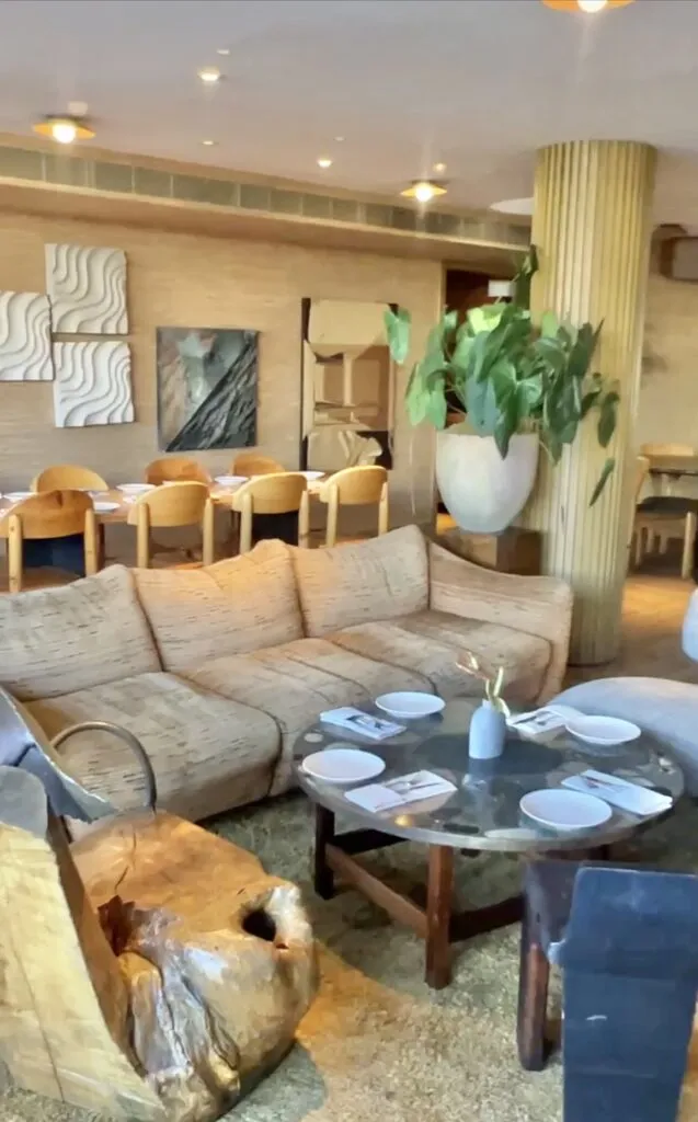 Comfortable lounge seating at Calabra restaurant