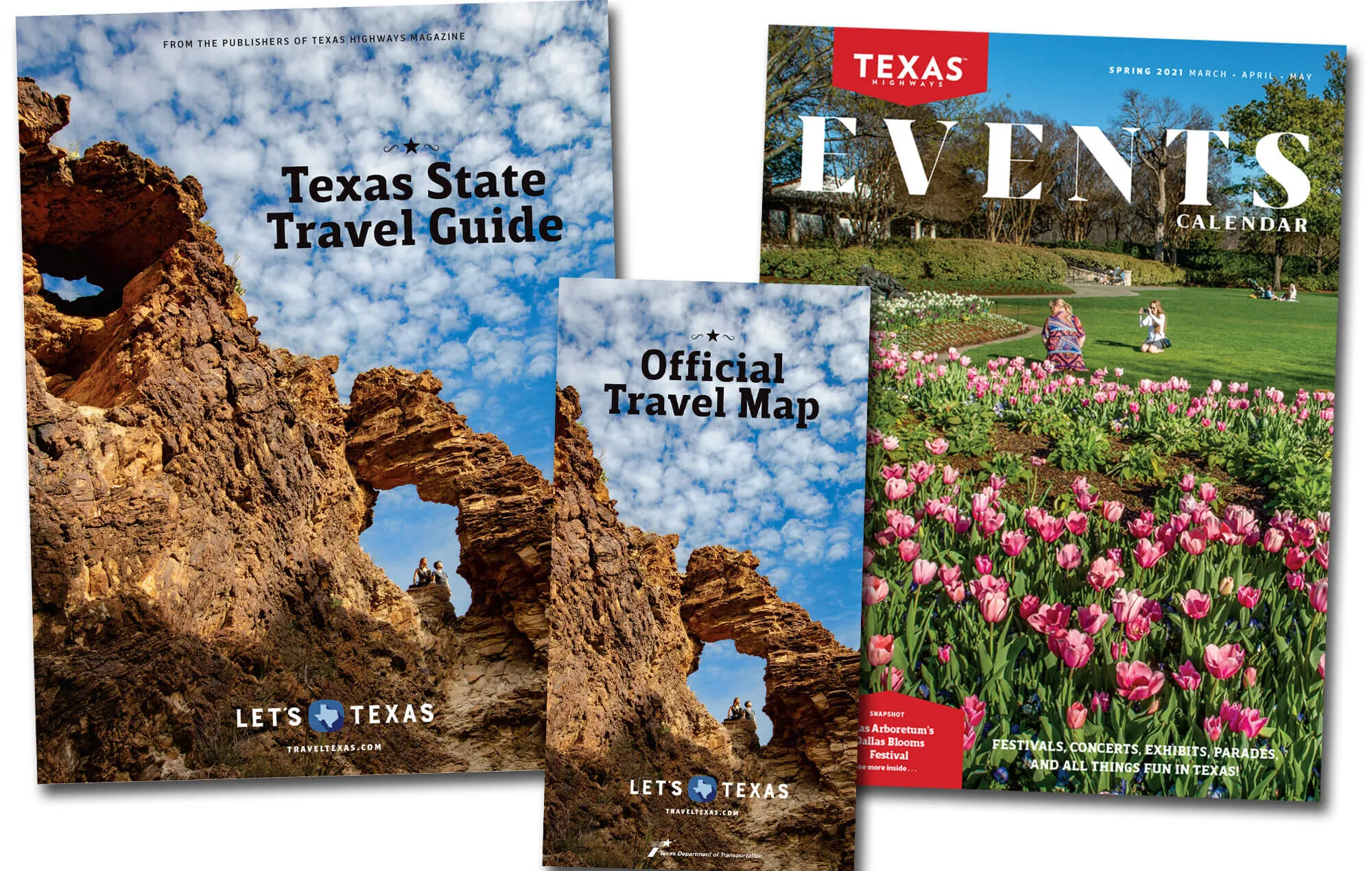 Cover image of the Texas Travel Guide, a valuable free state travel guide resource