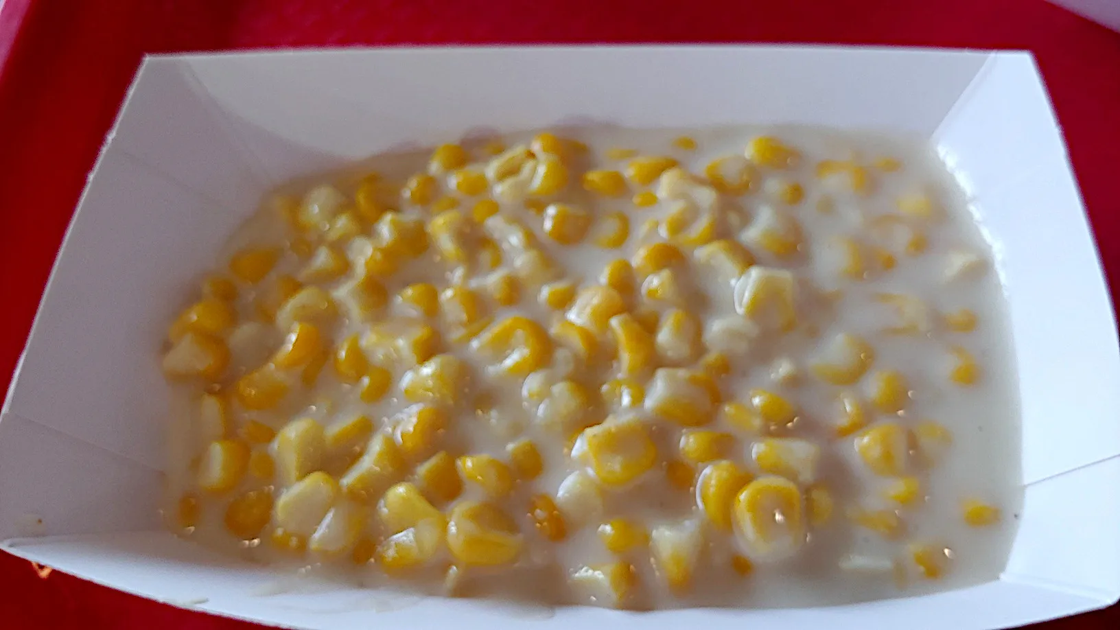 Creamed Corn side dish at Rudy's BBQ, a highly recommended option