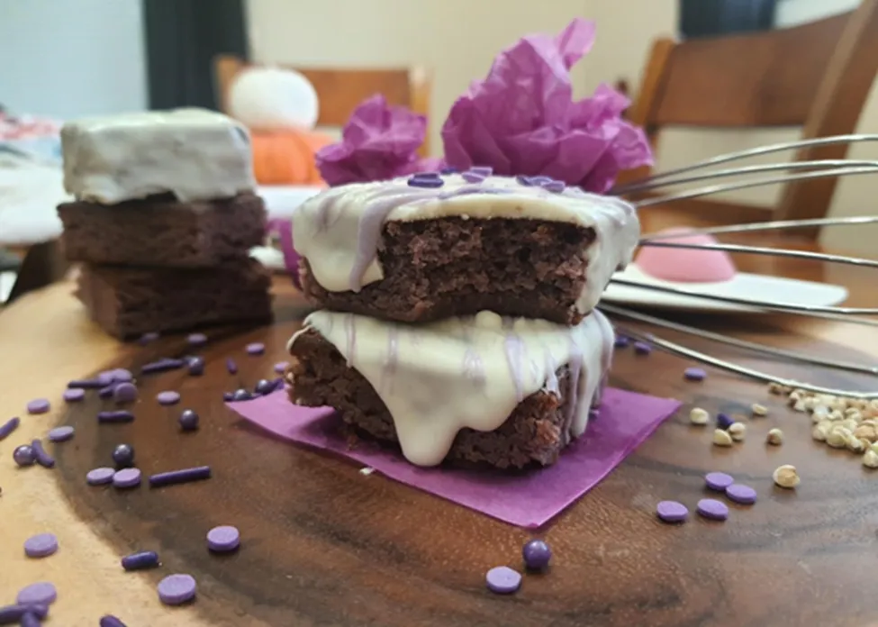 Creative food product like an Ube Brownie developed through WSU Food Science.