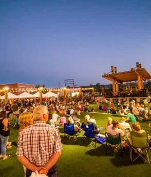Crowd enjoying an outdoor festival in downtown Casper Wy