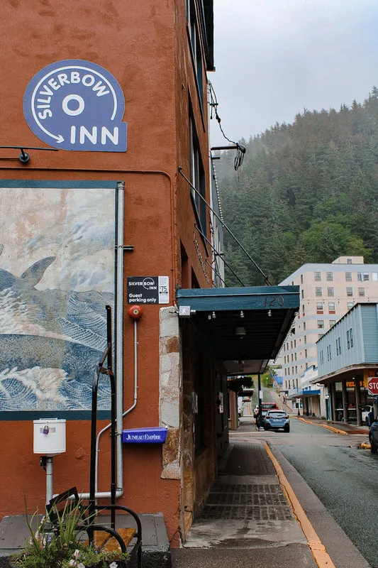 Cruise ship docked at the Juneau Alaska port