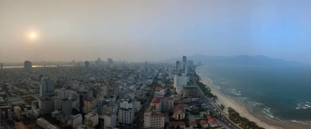 Da Nang skyline from the 38th floor view
