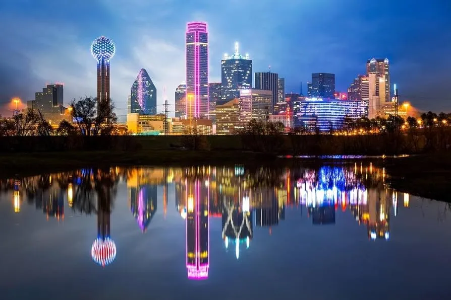 Dallas skyline, offering cultural and sports experiences for honeymoon couples