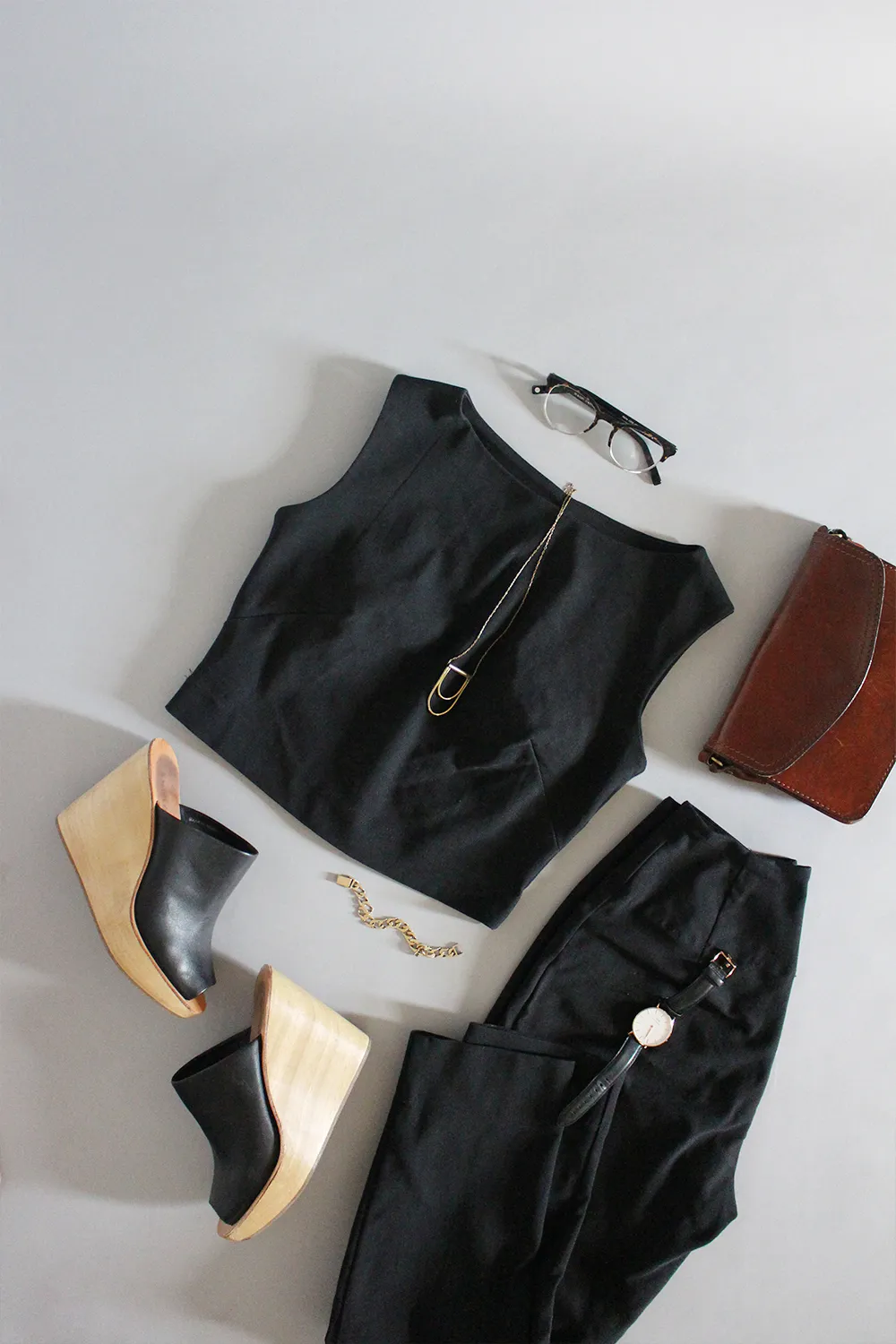 Daytime outfit with denim jacket and patterned dress