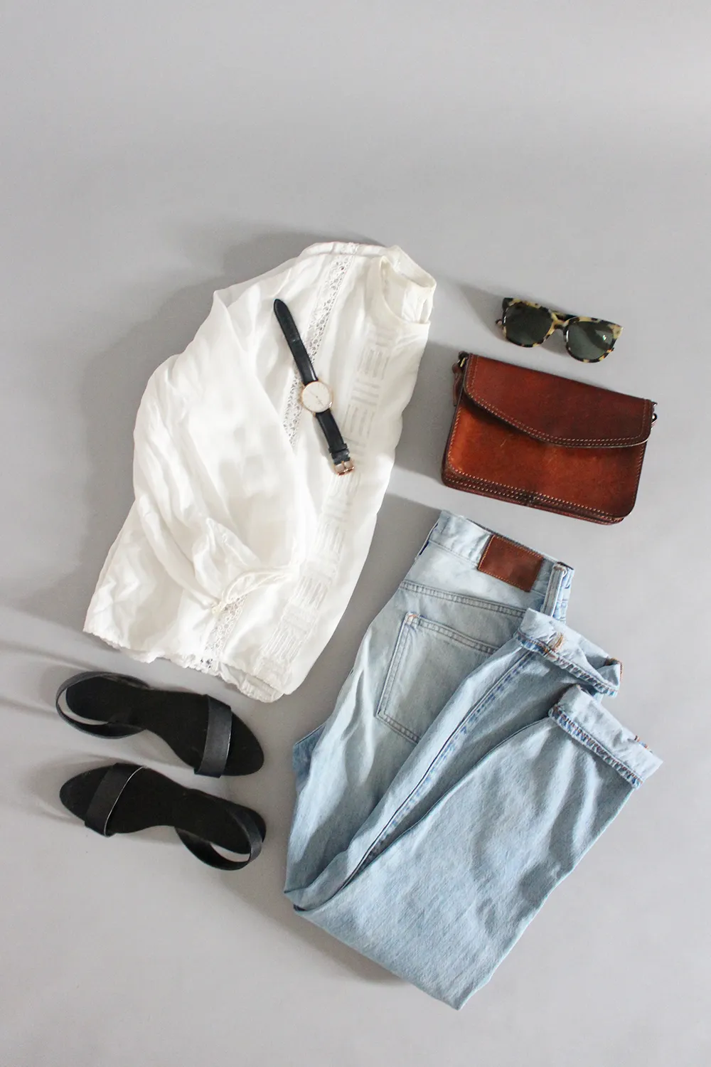 Daytime outfit with shorts and striped tee