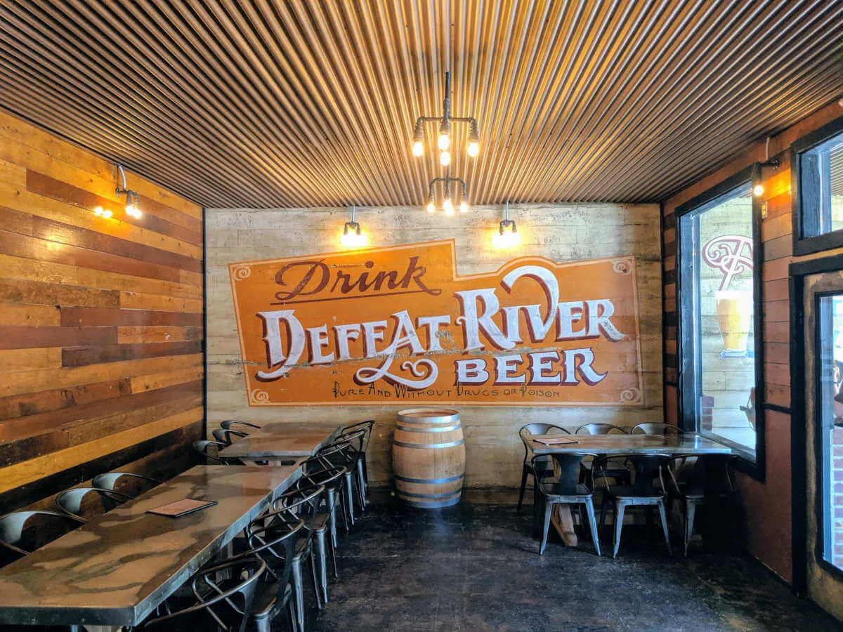 Defeat River Brewery sign