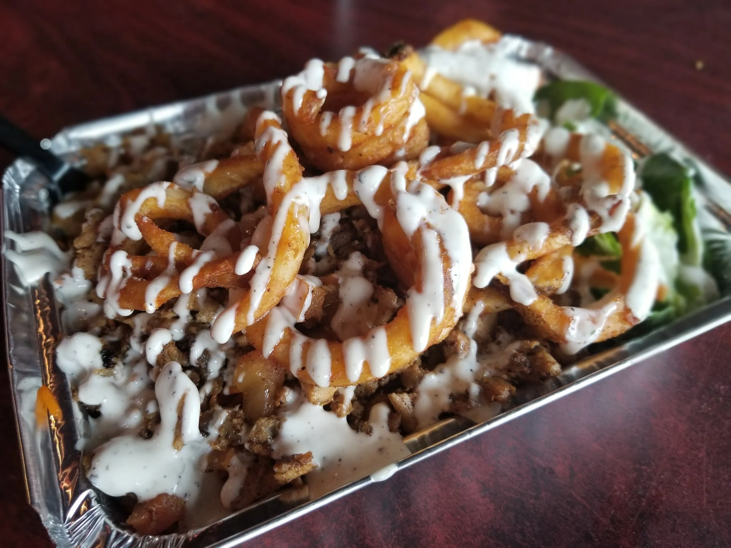 Delicious Halal platter, a popular New York street food option