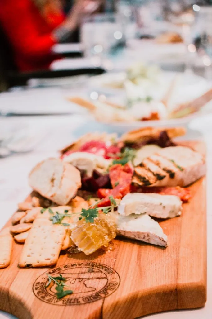 Delicious local food spread on a table, part of a Michigan winter restaurant tour