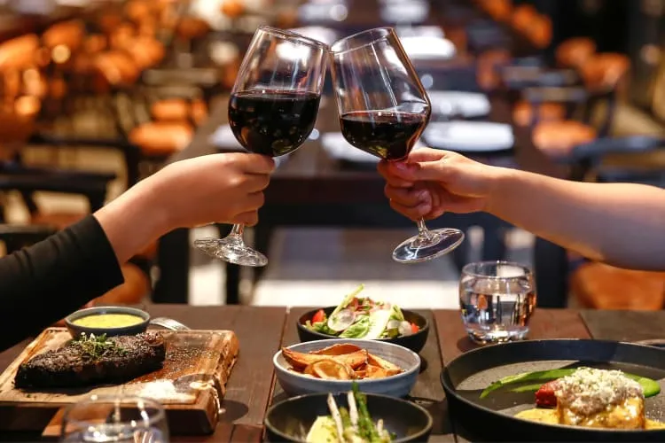 Dining at a steakhouse is a classic and romantic date idea in Las Vegas