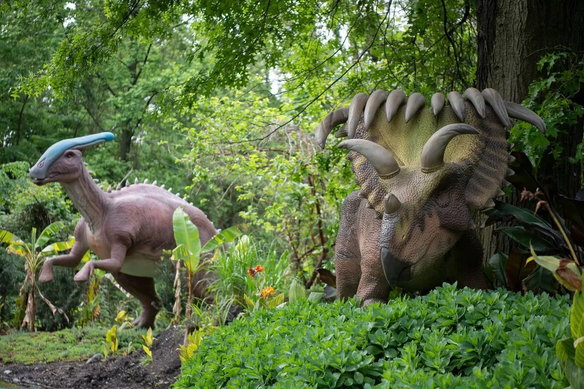 Dinos at Bronx Zoo, a family-friendly attraction option when deciding where to go in NYC today.
