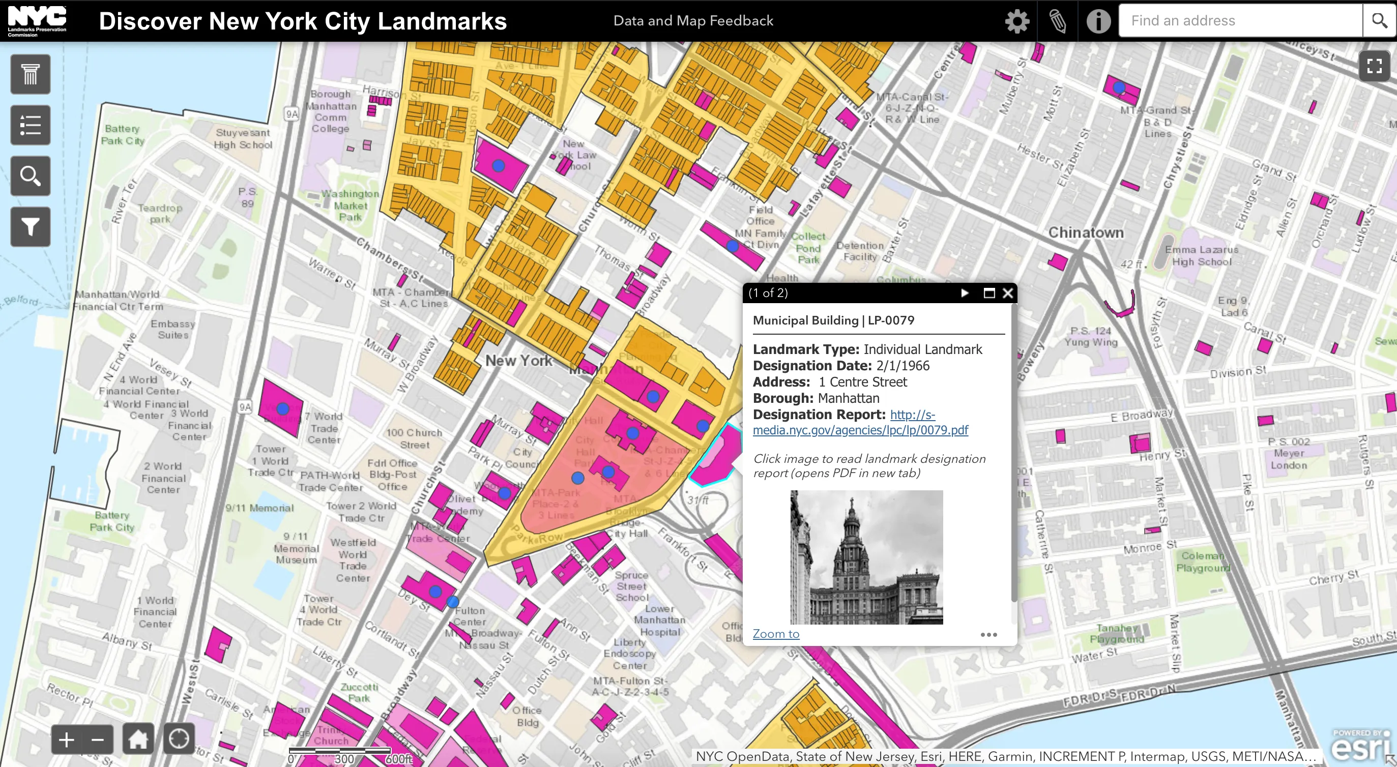 Discover NYC Landmarks Map