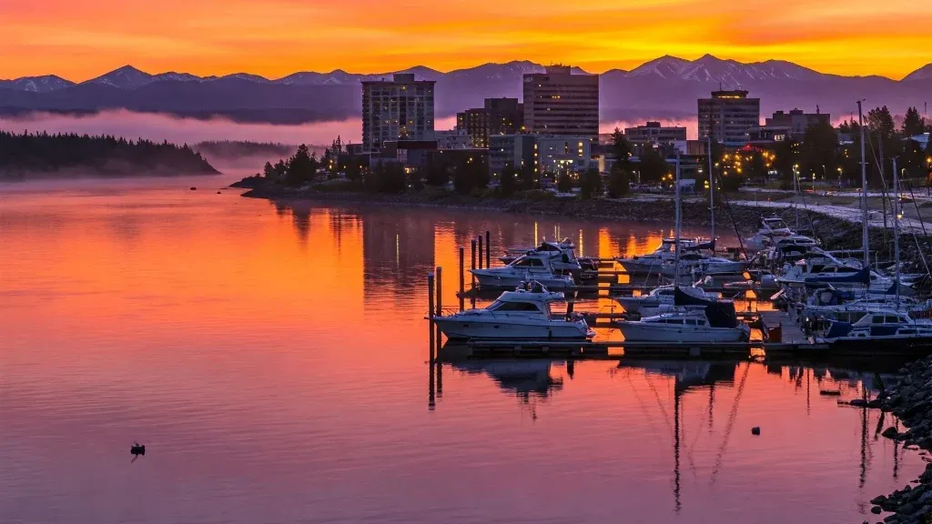 Downtown area of Fairbanks, one of the best places to live in Alaska
