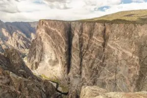 Dramatic view into the Black Canyon of the Gunnison National Park
