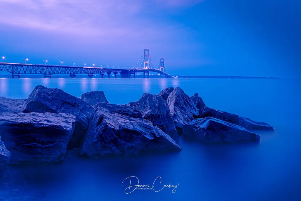 Driving across the majestic Mackinac Bridge, a breathtaking experience where to go in michigan for a day trip