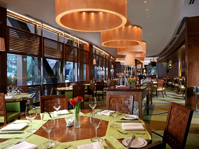 Elegant interior dining room at Summit, the French-American bistro at The Broadmoor in Colorado Springs.
