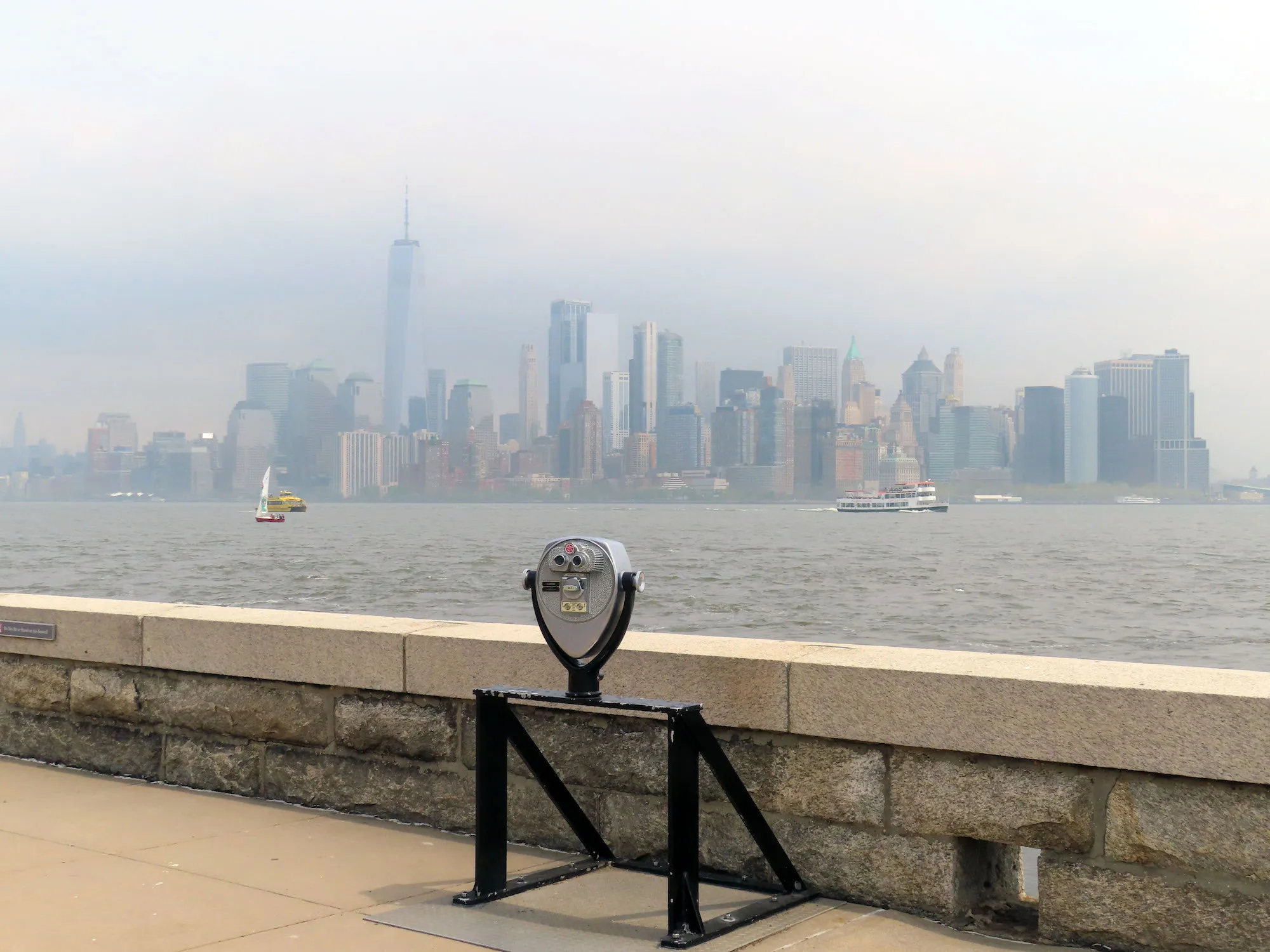Ellis Island Skyline from Ferry